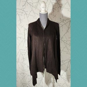 Line Brown Modal Cashmere Blend Open Front Cardigan